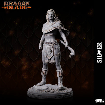 Female Elf Silwer | Dragonblade | TTRPG D&D Miniature | Primal Collectibles