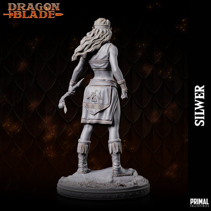 Female Elf Silwer | Dragonblade | TTRPG D&D Miniature | Primal Collectibles