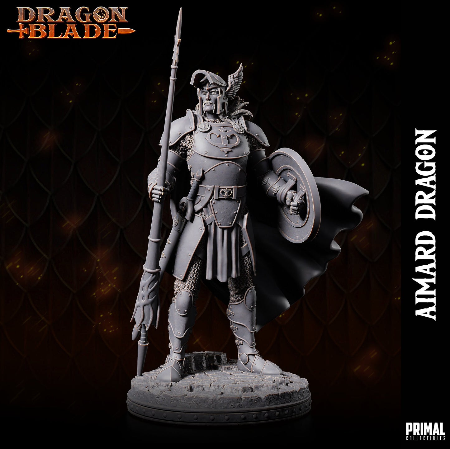 Fighter Aimard | Tabletop Scale | TTRPG D&D Miniature | Primal Collectibles