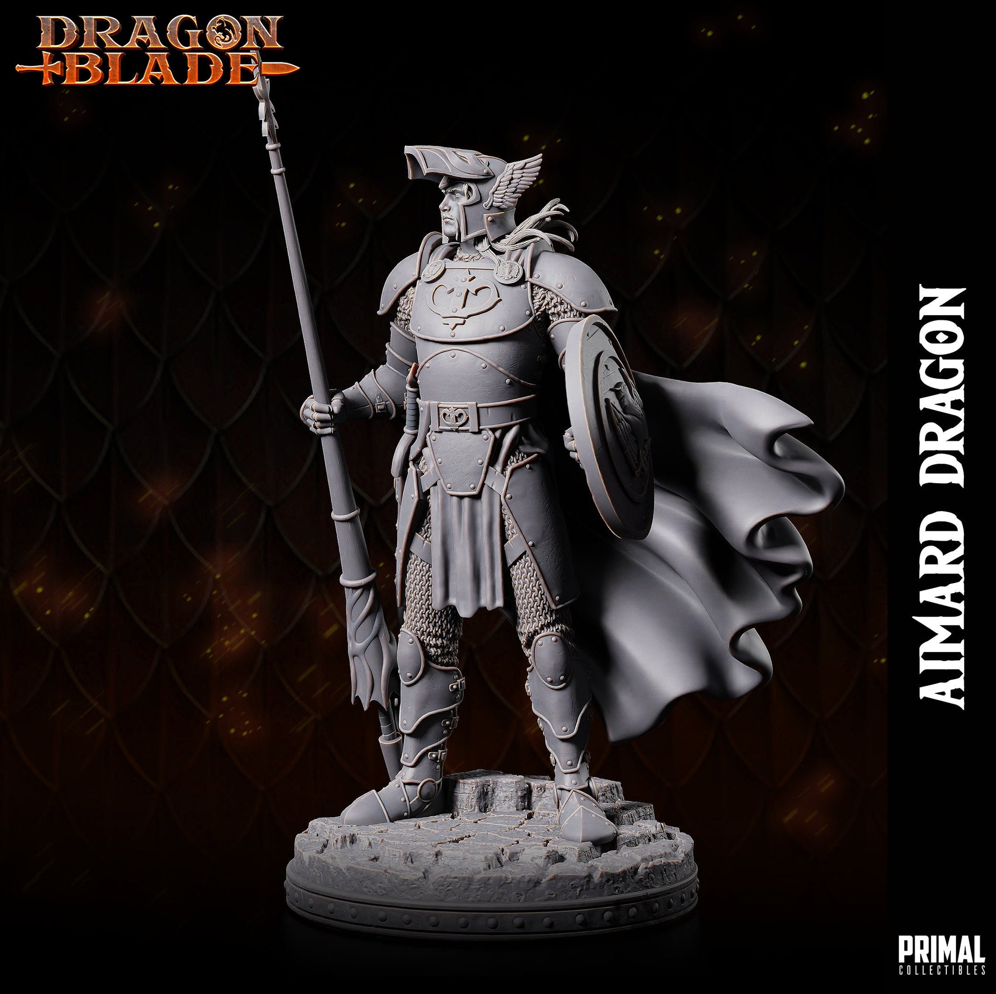Fighter Aimard | Tabletop Scale | TTRPG D&D Miniature | Primal Collectibles