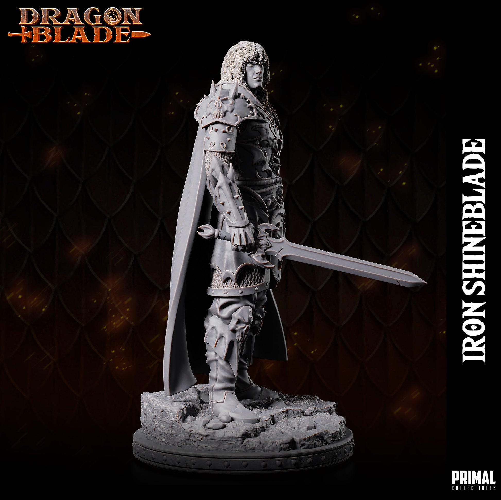 Fighter Iron Shineblade | Tabletop Scale | TTRPG D&D Miniature | Primal Collectibles