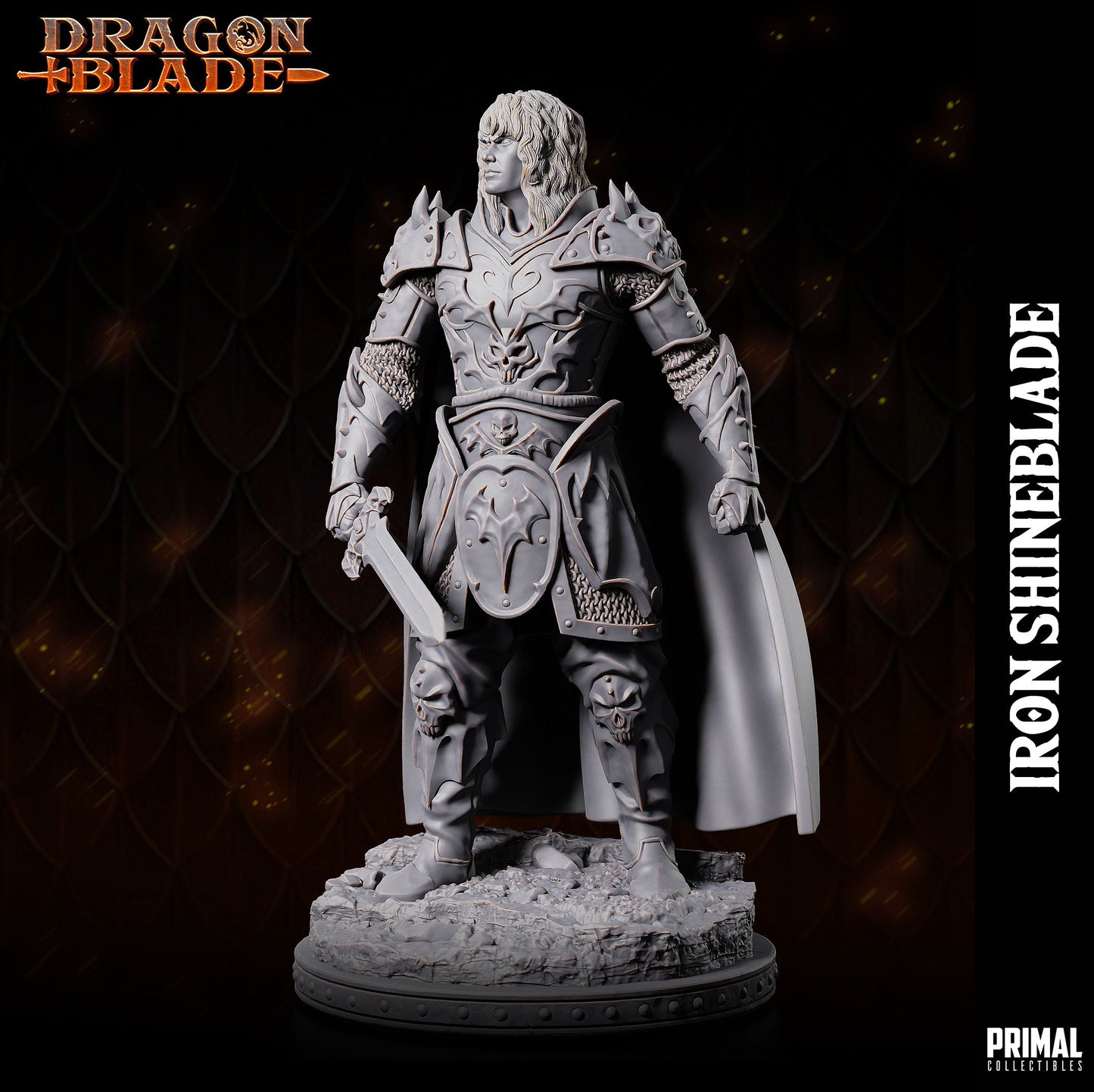 Fighter Iron Shineblade | Tabletop Scale | TTRPG D&D Miniature | Primal Collectibles