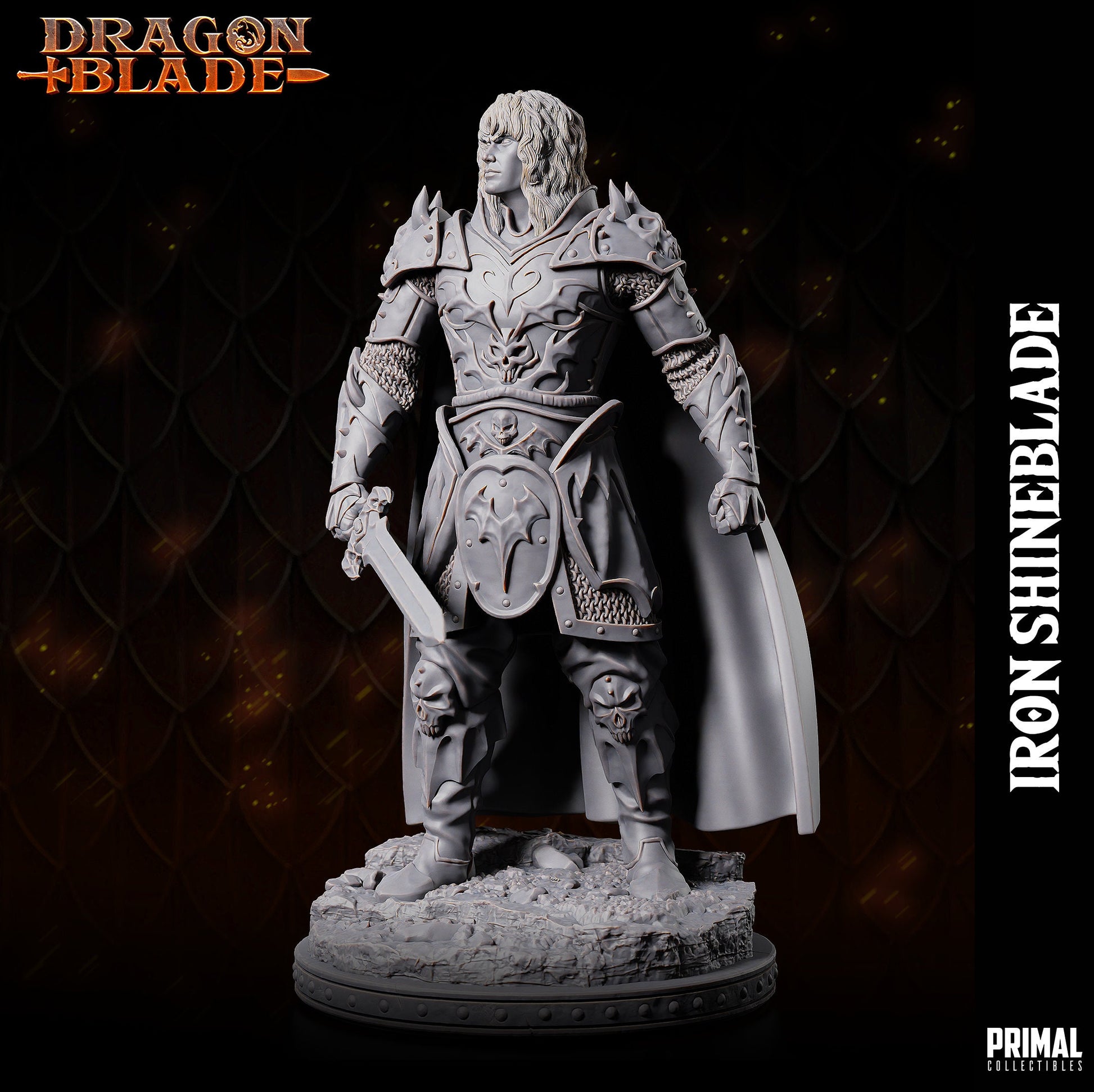 Fighter Iron Shineblade | Tabletop Scale | TTRPG D&D Miniature | Primal Collectibles