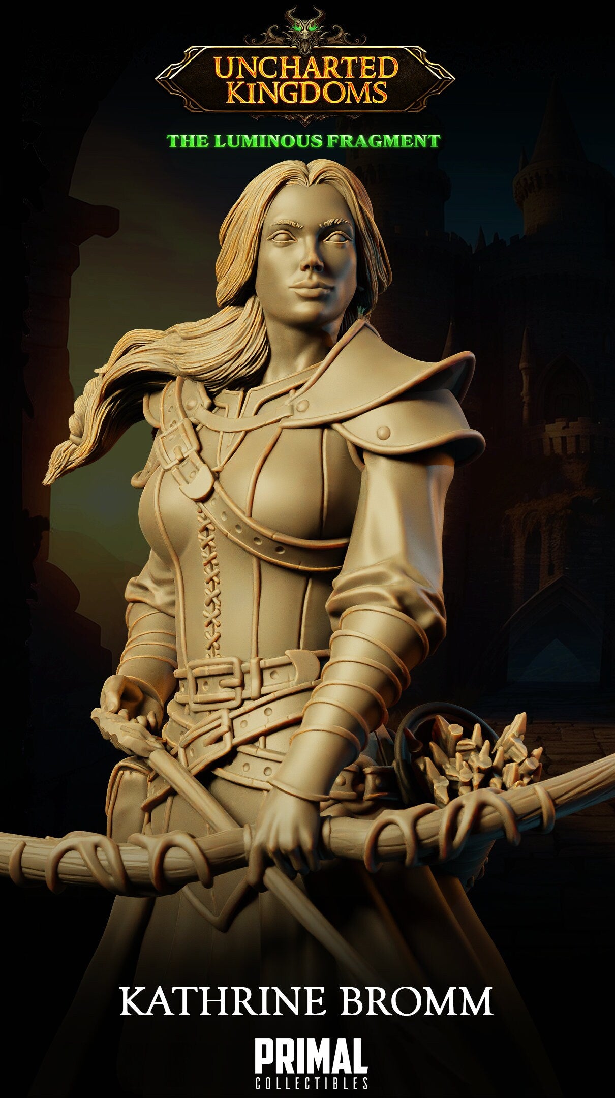 Fighter Katherine Bromm | Tabletop Scale | TTRPG D&D Miniature | Primal Collectibles