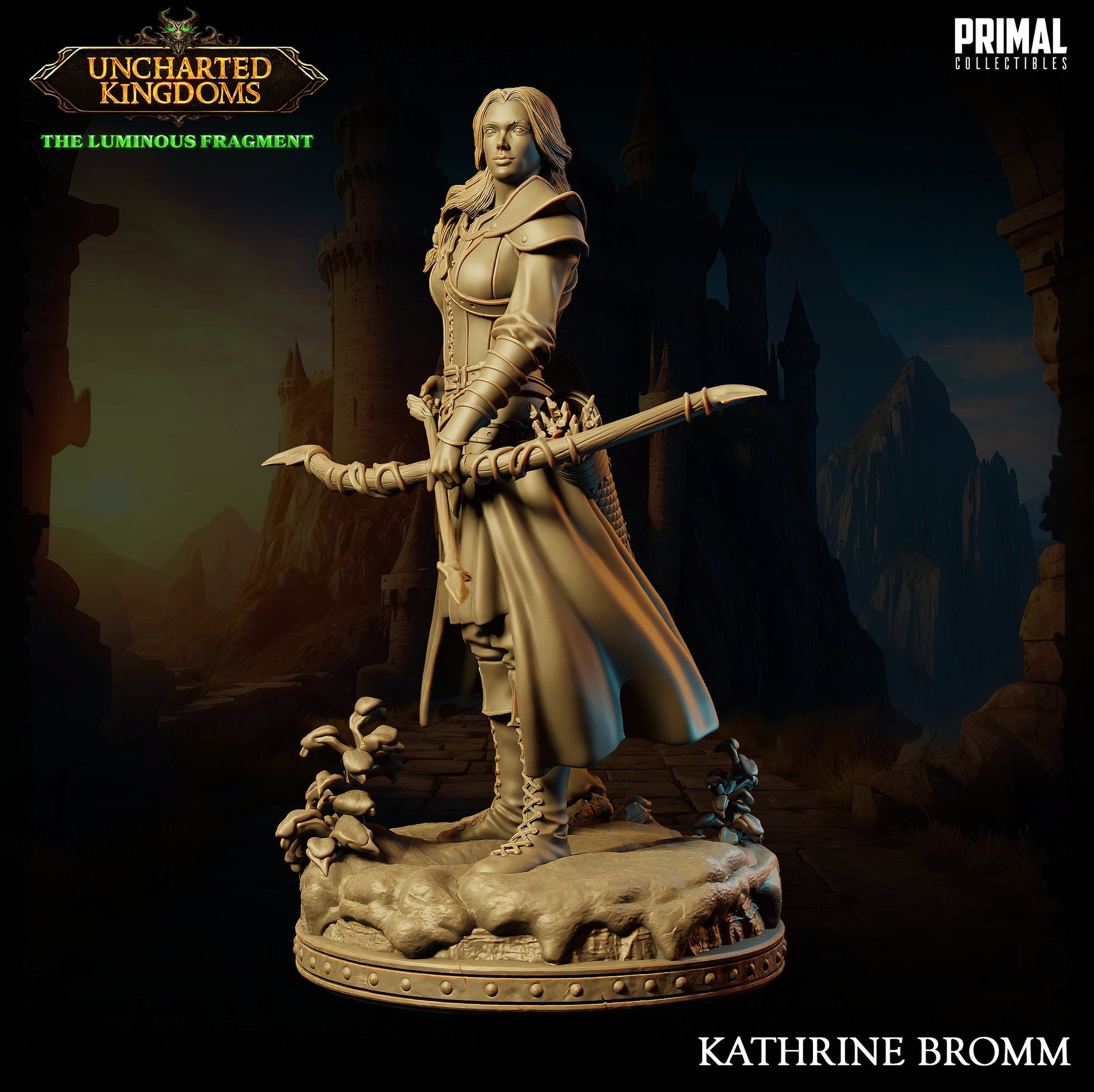 Fighter Katherine Bromm | Tabletop Scale | TTRPG D&D Miniature | Primal Collectibles