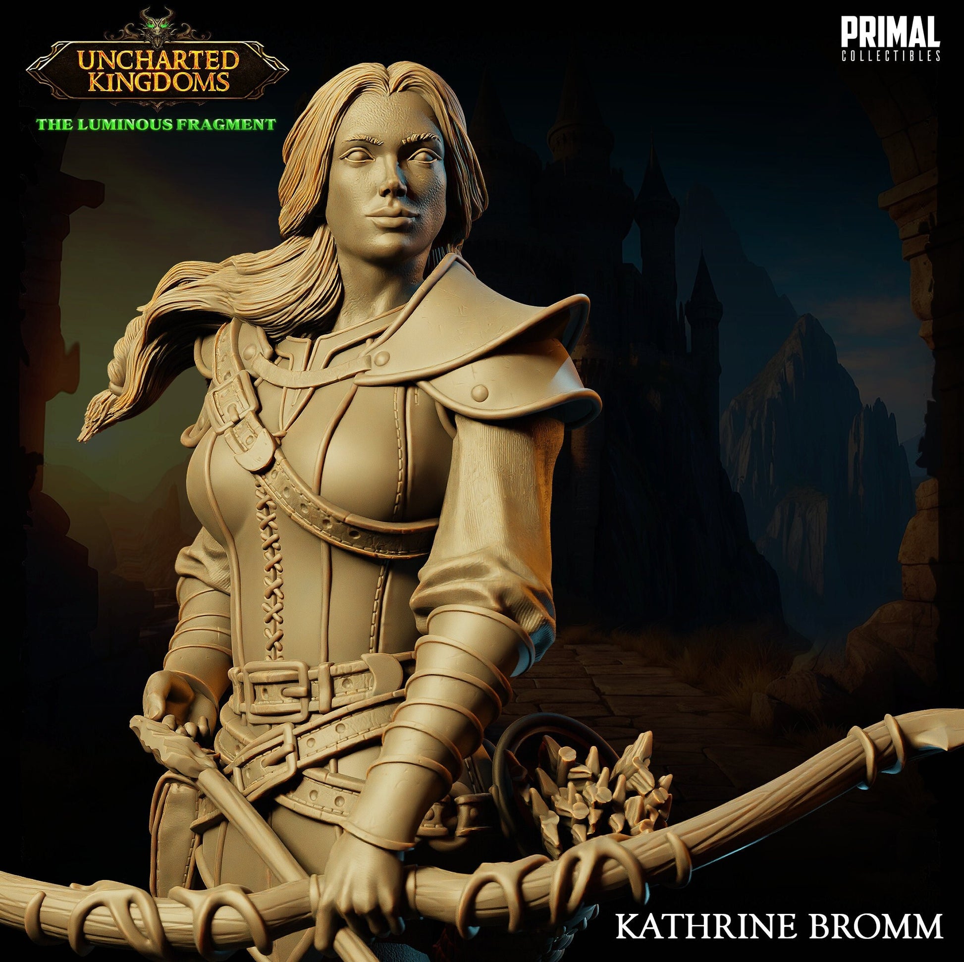 Fighter Katherine Bromm | Tabletop Scale | TTRPG D&D Miniature | Primal Collectibles