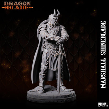 Fighter Knight Marshall Shineblade | Dragonblade | TTRPG D&D Miniature | Primal Collectibles