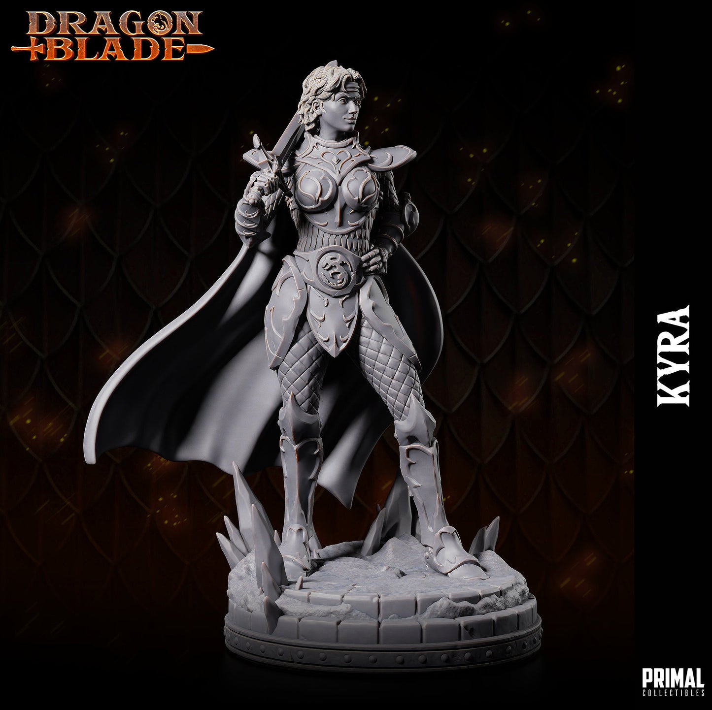 Fighter Kyra | Tabletop Scale | TTRPG D&D Miniature | Primal Collectibles