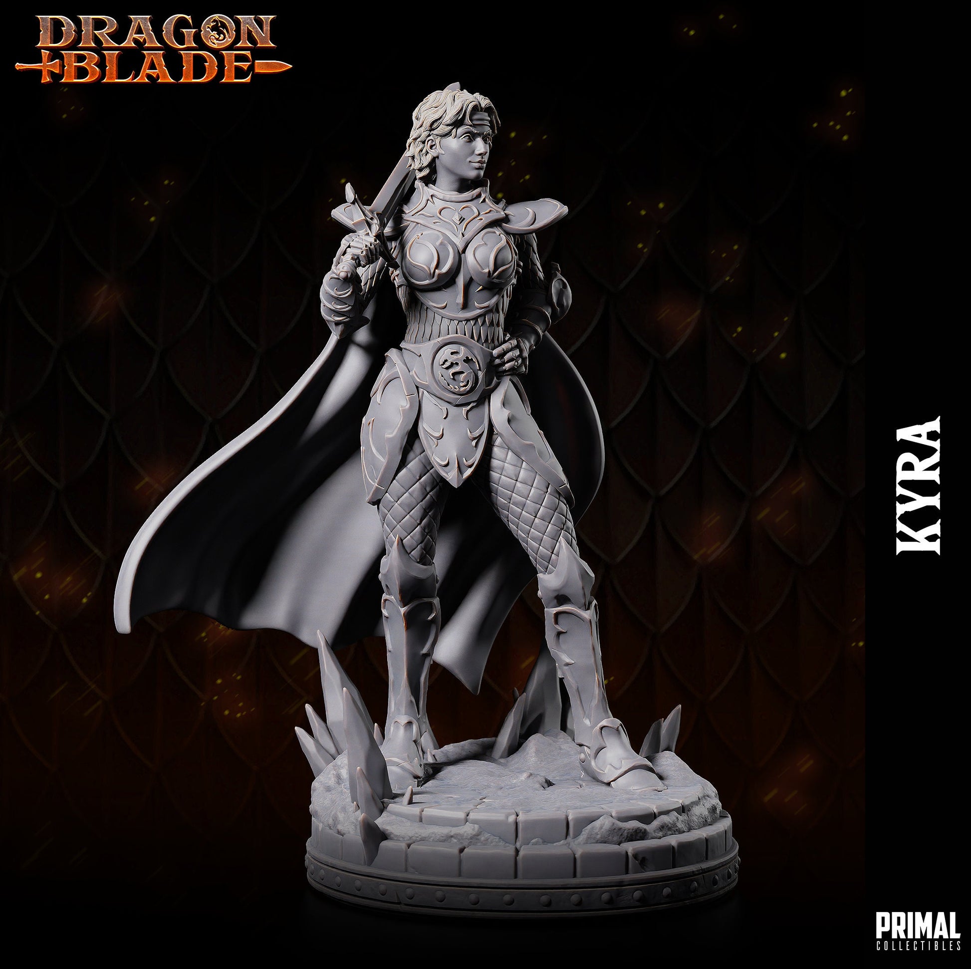 Fighter Kyra | Tabletop Scale | TTRPG D&D Miniature | Primal Collectibles