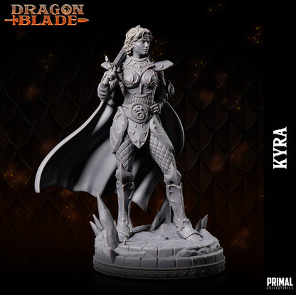 Fighter Kyra | Dragonblade | TTRPG D&D Miniature | Primal Collectibles