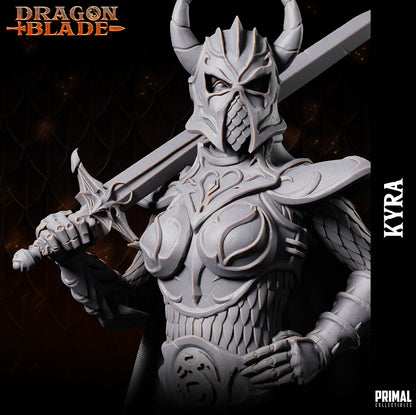 Fighter Kyra | Dragonblade | TTRPG D&D Miniature | Primal Collectibles