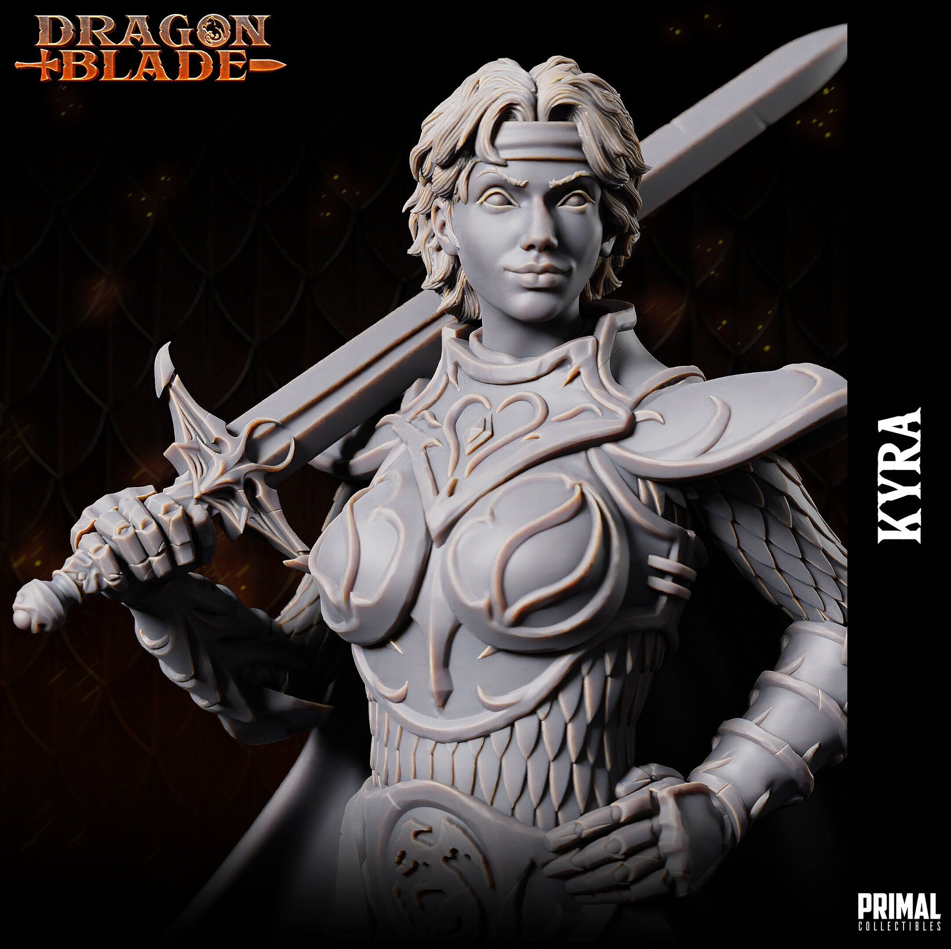 Fighter Kyra | Tabletop Scale | TTRPG D&D Miniature | Primal Collectibles