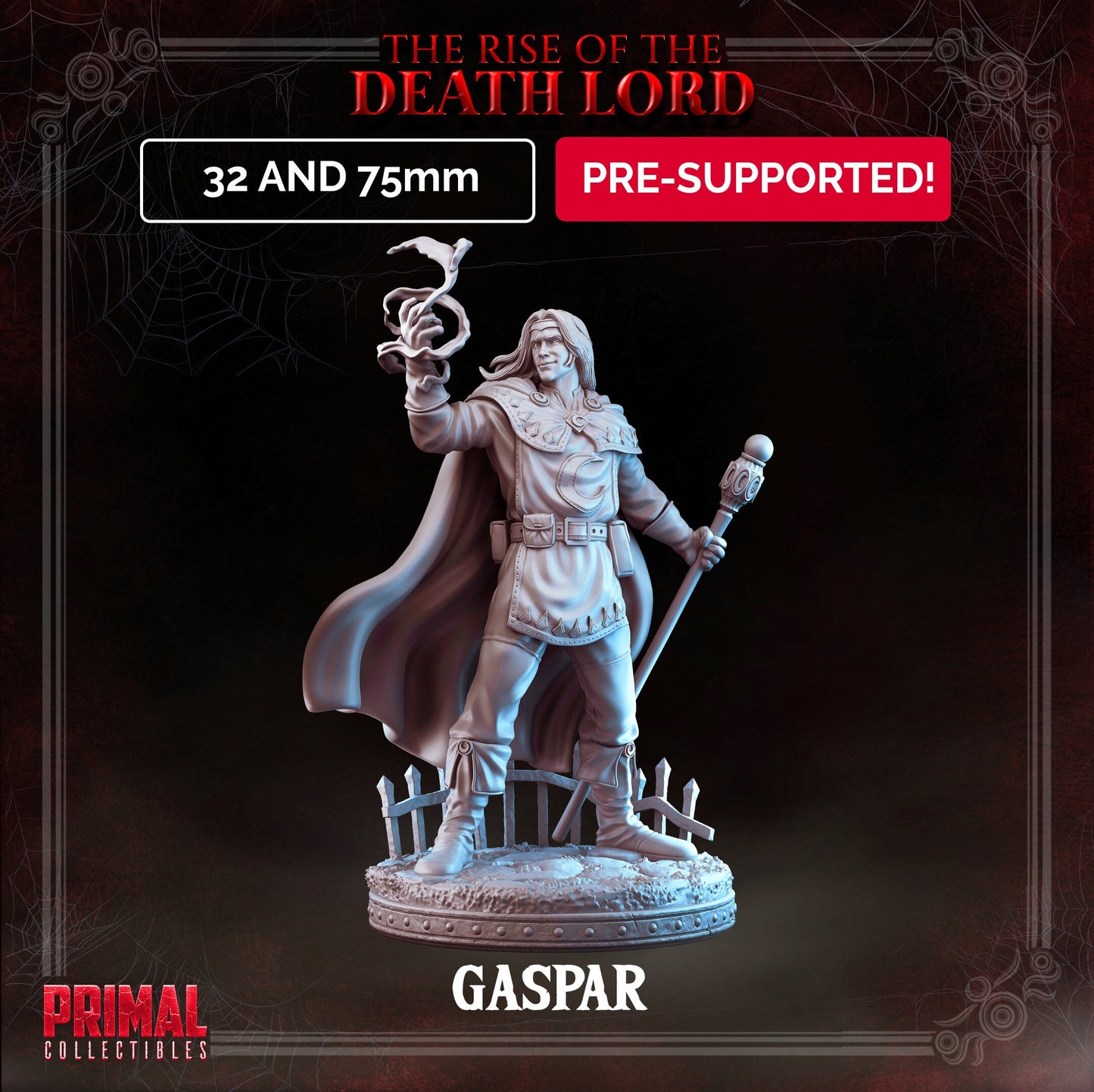 Gaspar Wizard | Tabletop Scale | TTRPG D&D Miniature | Primal Collectibles