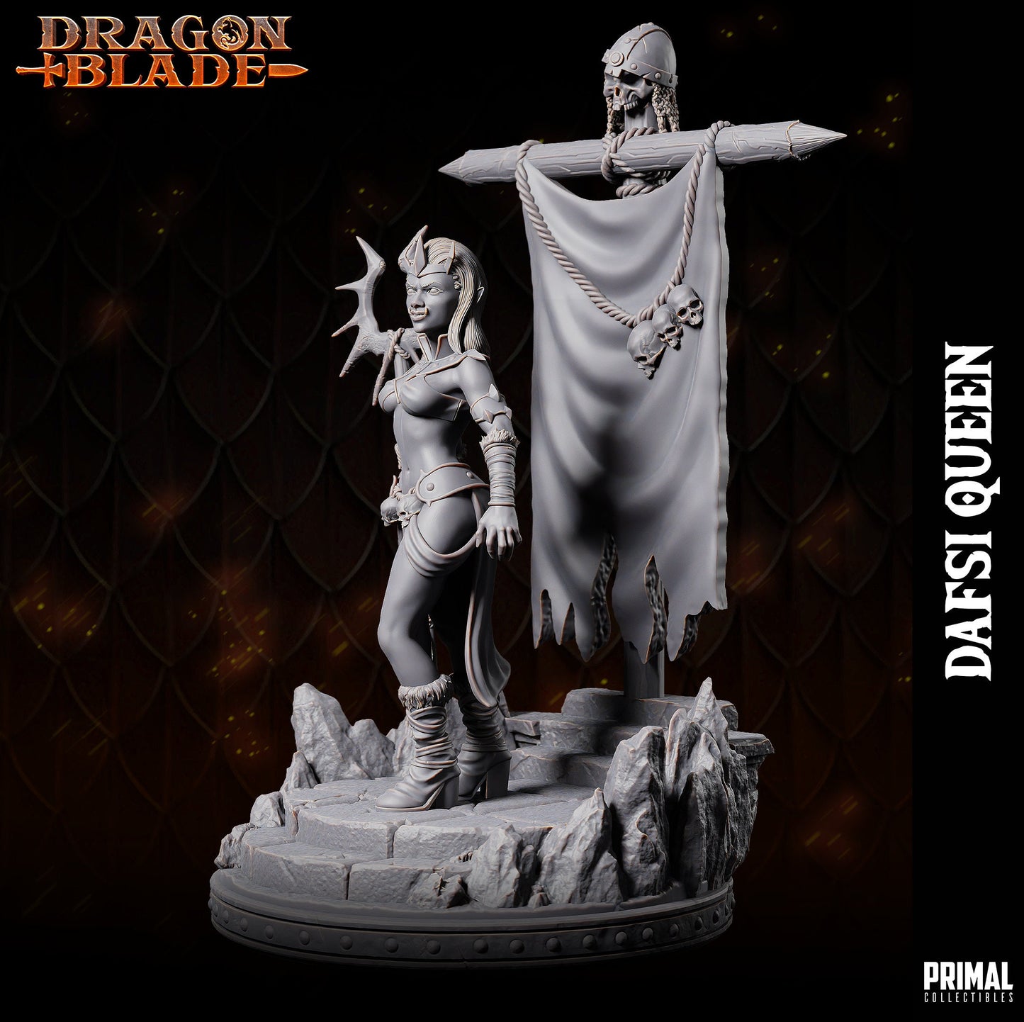 Goblin Queen Dafsi | Tabletop Scale | TTRPG D&D Miniature | Primal Collectibles