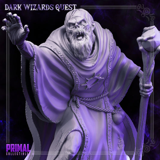 Gorgun Zombie Wizard | Tabletop Scale | TTRPG D&D Miniature | Primal Collectibles