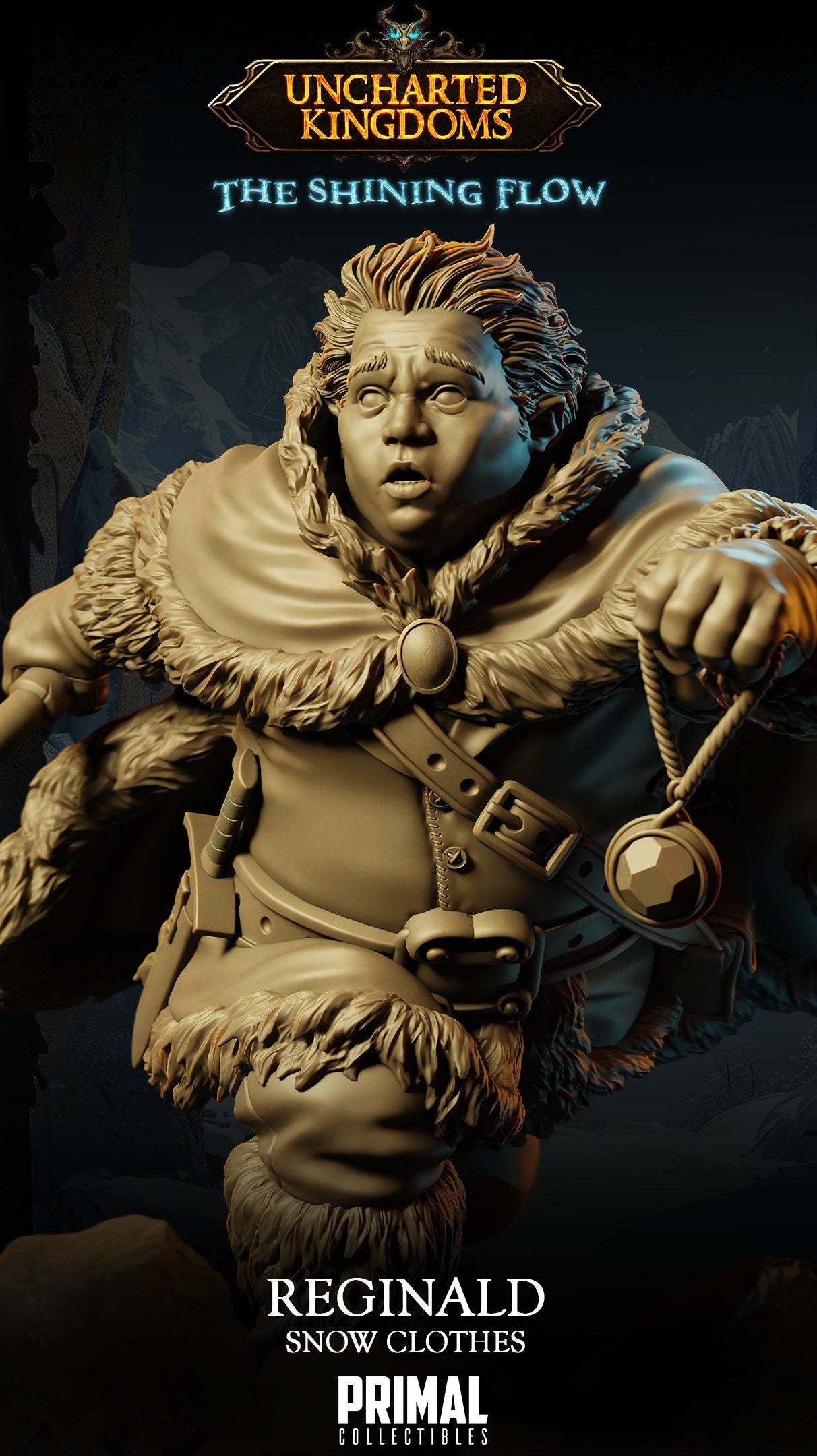 Halfling Rogue Reginald Snow Clothes | Tabletop Scale | TTRPG D&D Miniature | Primal Collectibles