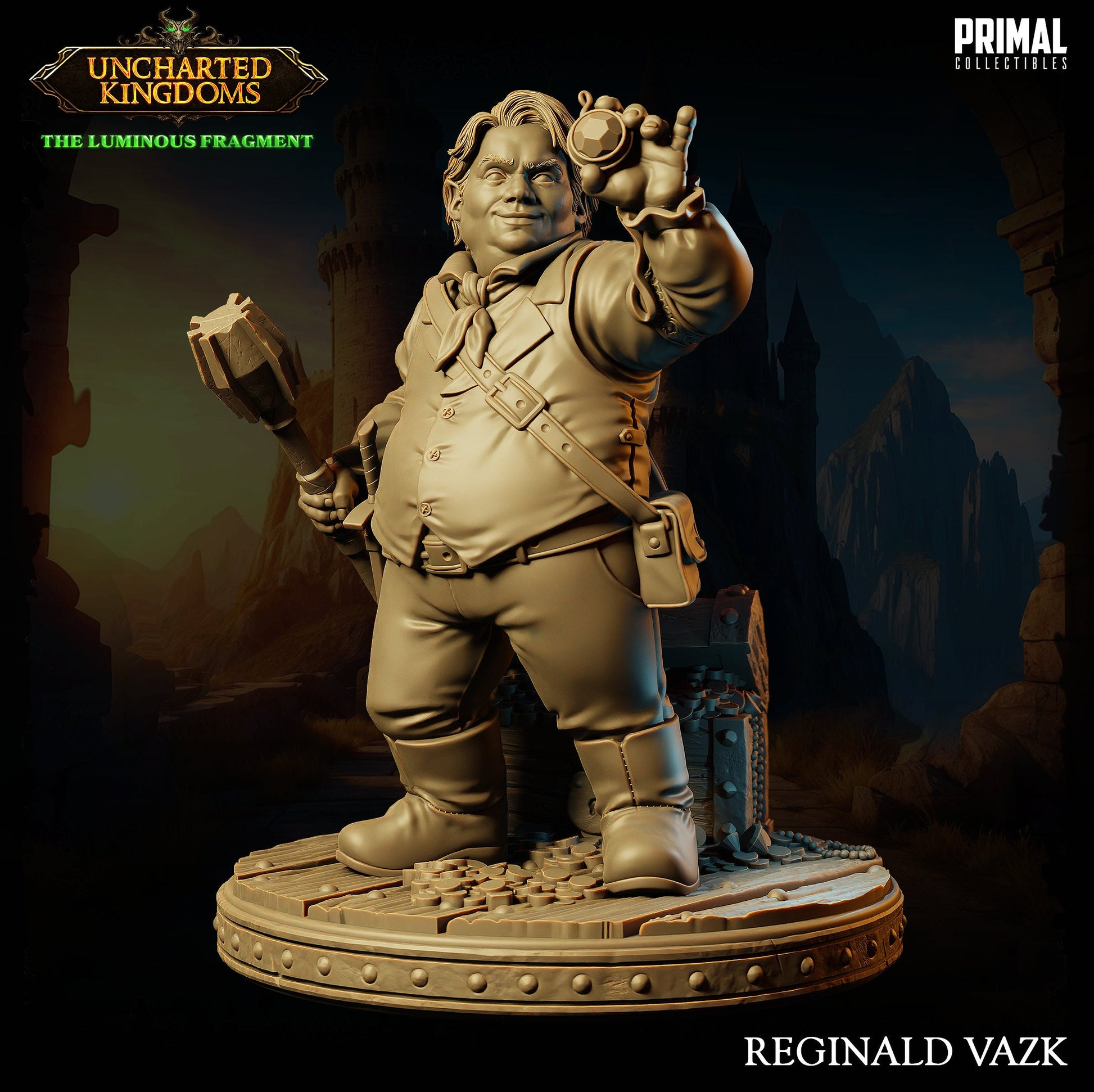 Halfling Rogue Reginald Vazk | Tabletop Scale | TTRPG D&D Miniature | Primal Collectibles