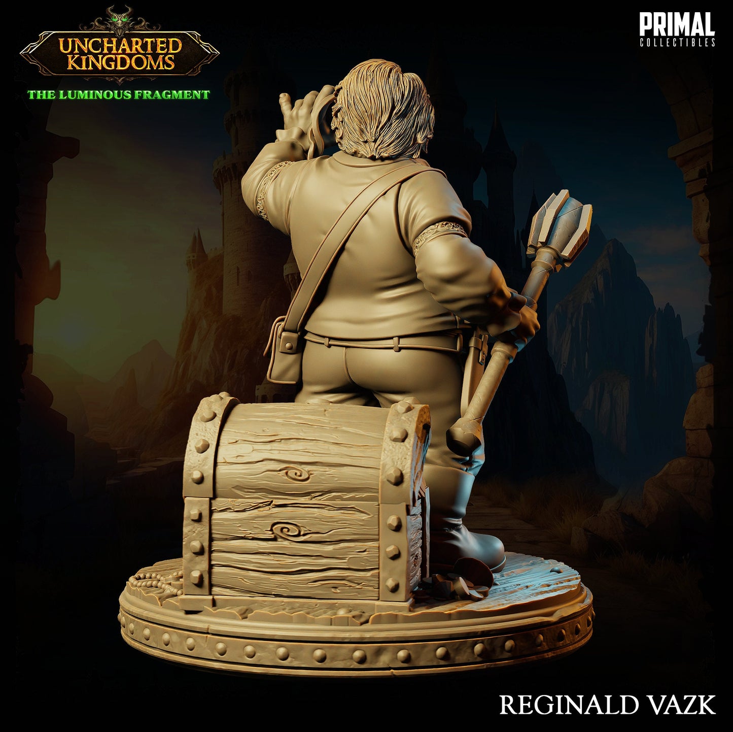 Halfling Rogue Reginald Vazk | Tabletop Scale | TTRPG D&D Miniature | Primal Collectibles