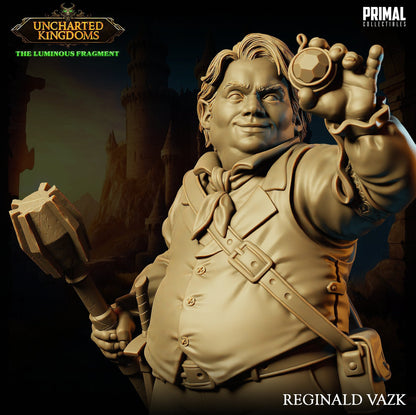 Halfling Rogue Reginald Vazk | Uncharted Kingdoms | TTRPG D&D Miniature | Primal Collectibles