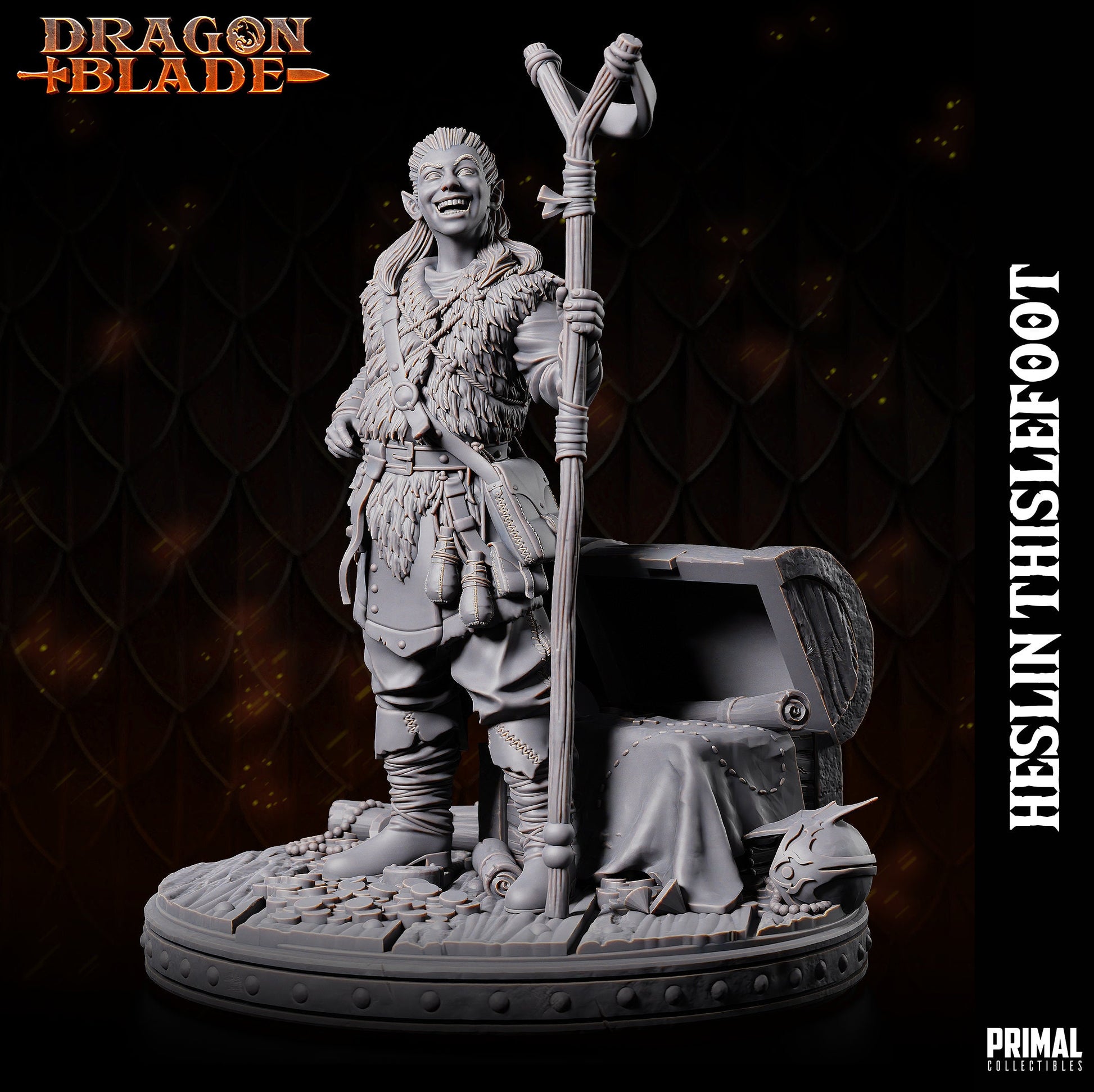 Heslin Thistlefoot | Tabletop Scale | TTRPG D&D Miniature | Primal Collectibles