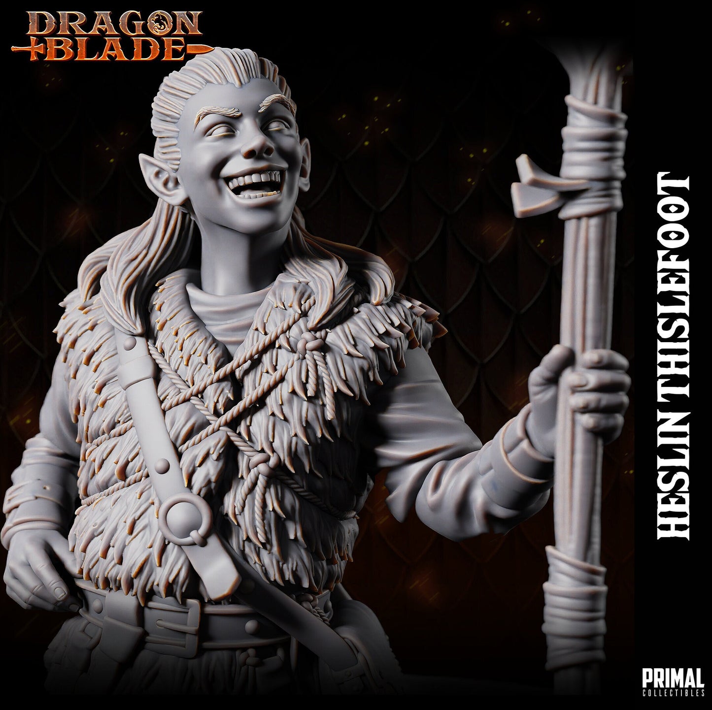 Heslin Thistlefoot | Tabletop Scale | TTRPG D&D Miniature | Primal Collectibles