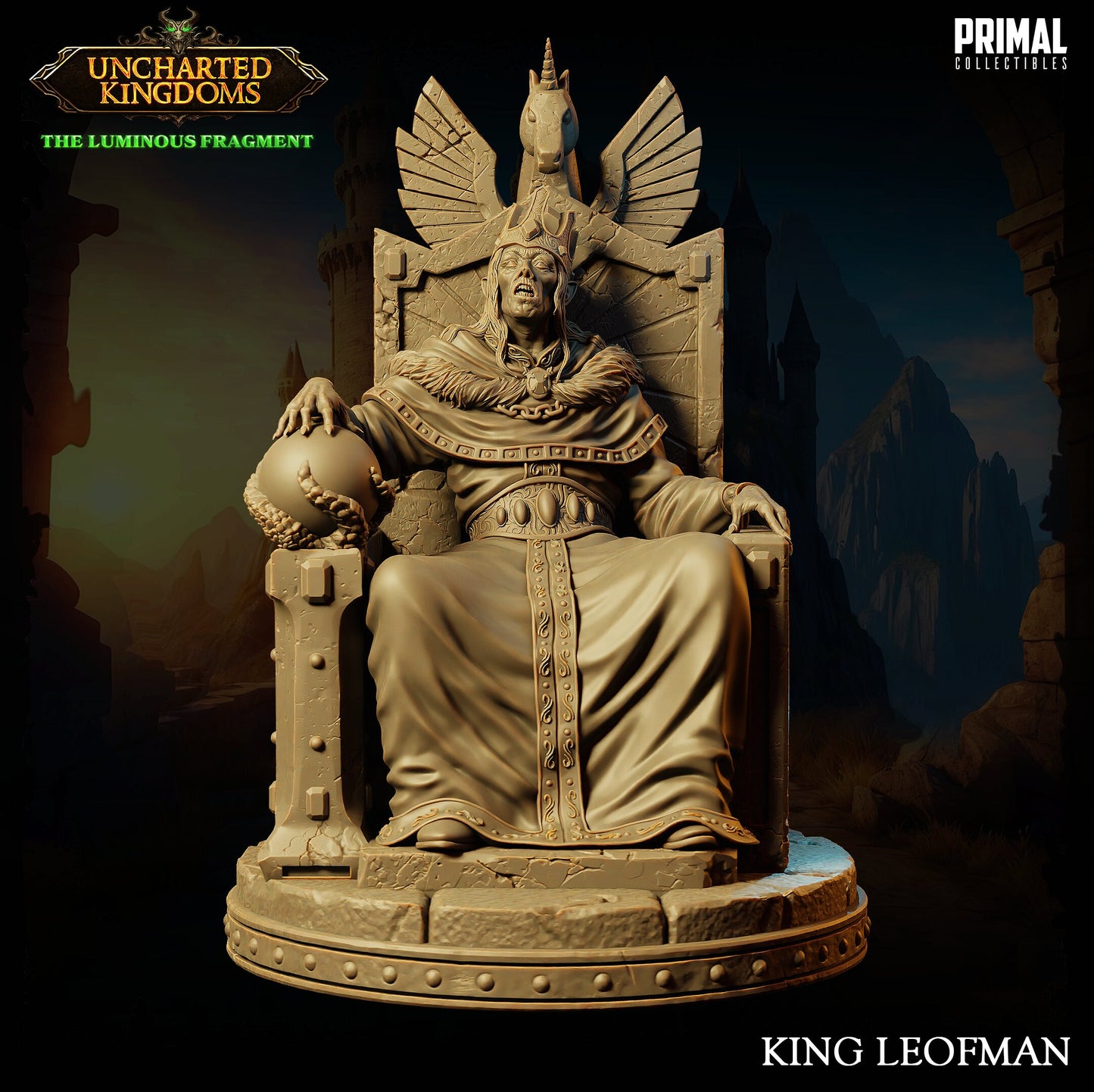 King Noble Wizard Leofman | Tabletop Scale | TTRPG D&D Miniature | Primal Collectibles