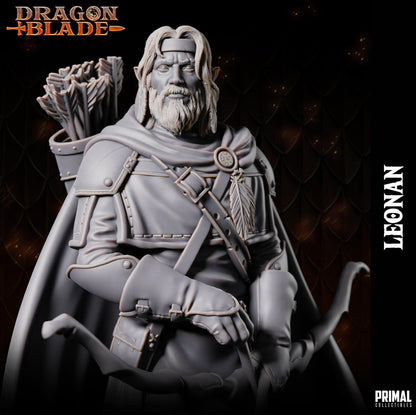 Leonan Half Elf | Dragonblade | TTRPG D&D Miniature | Primal Collectibles
