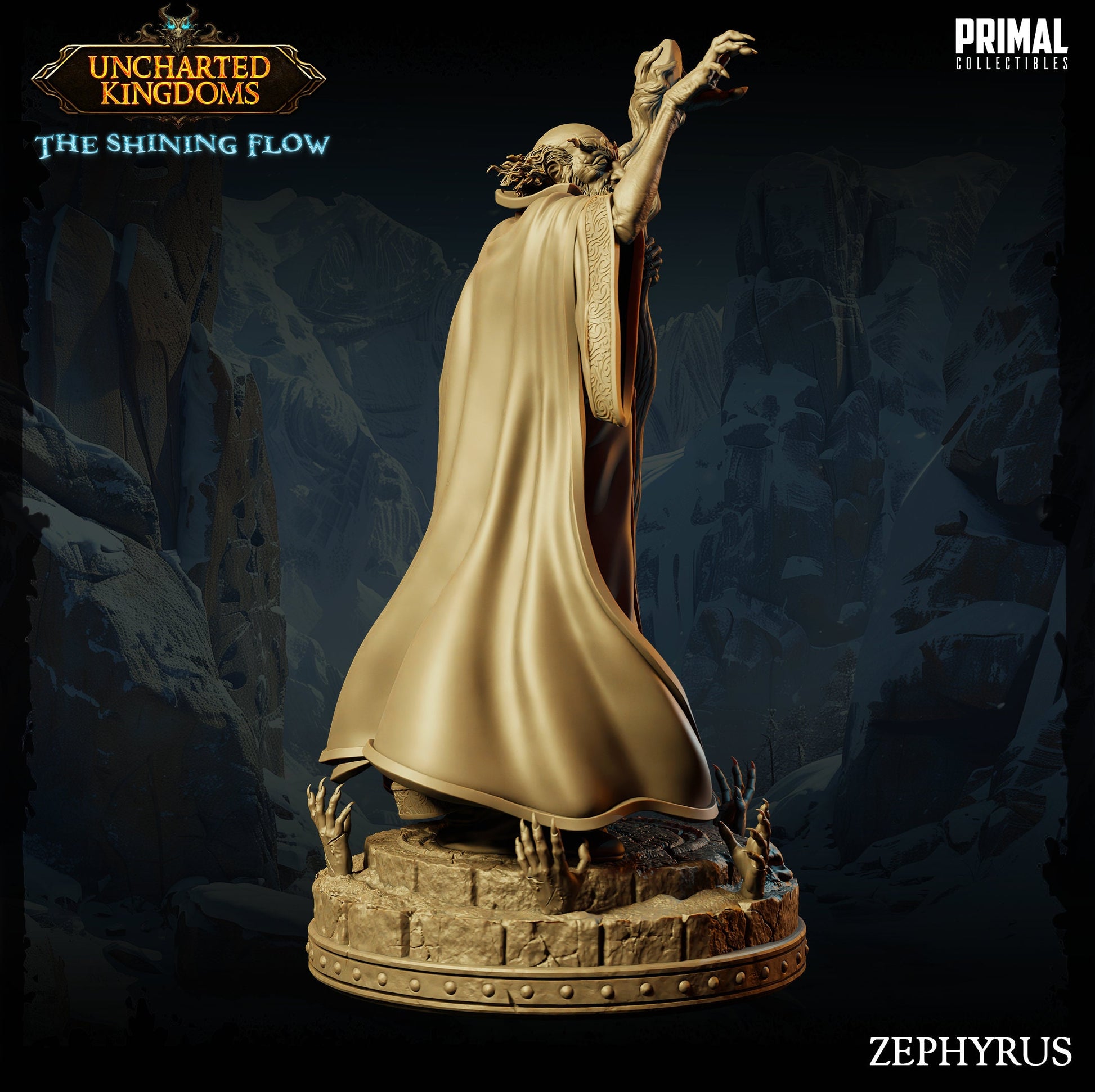 Mage Zephyrus | Tabletop Scale | TTRPG D&D Miniature | Primal Collectibles