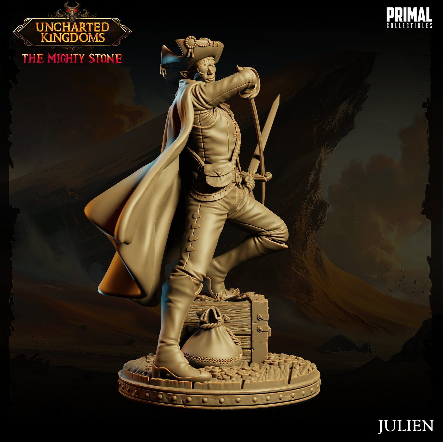 Mercenary Julien | Tabletop Scale | TTRPG D&D Miniature | Primal Collectibles