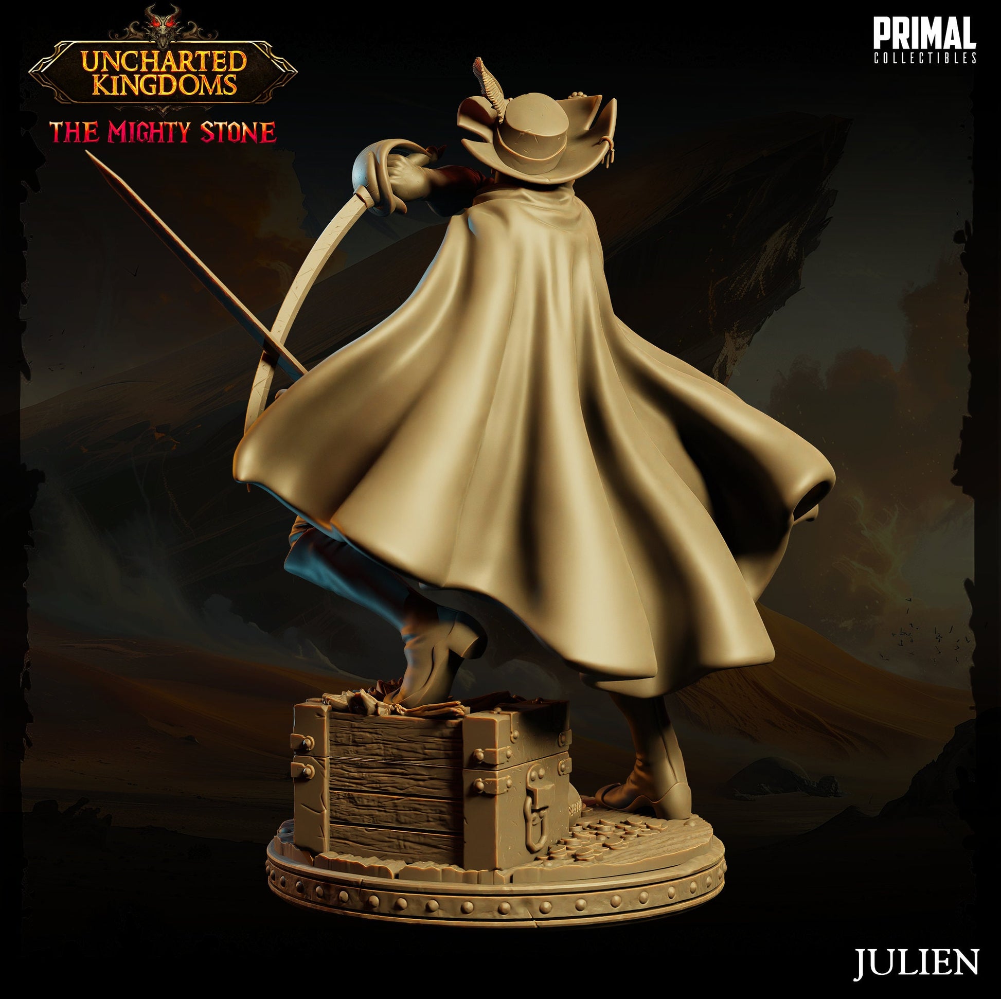 Mercenary Julien | Tabletop Scale | TTRPG D&D Miniature | Primal Collectibles