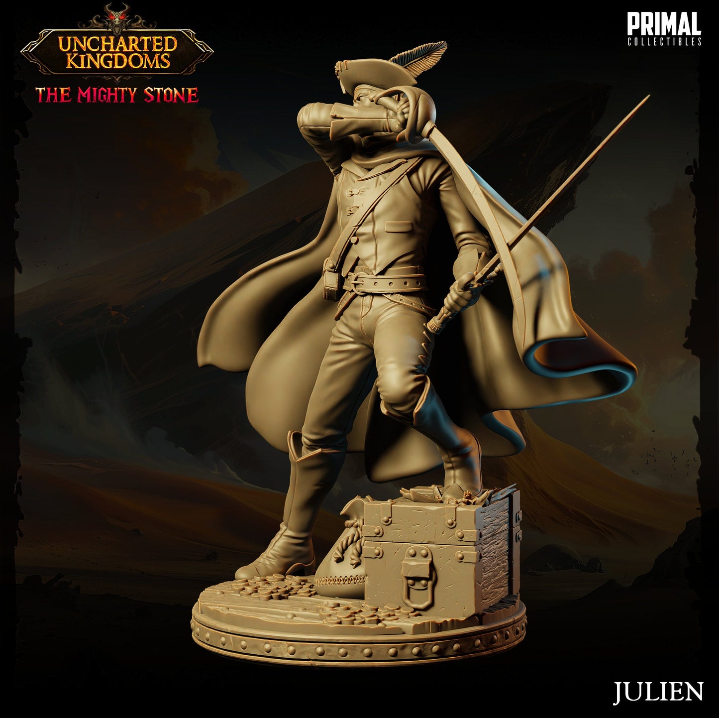 Mercenary Julien | Tabletop Scale | TTRPG D&D Miniature | Primal Collectibles