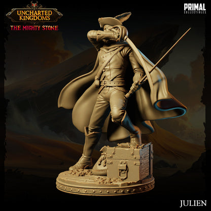 Mercenary Julien | Uncharted Kingdoms | TTRPG D&D Miniature | Primal Collectibles