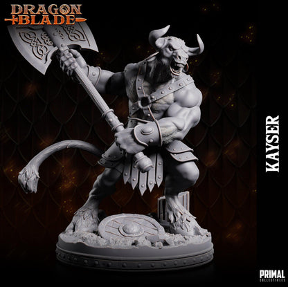 Minotaur Kayser Axe | Dragonblade | TTRPG D&D Miniature | Primal Collectibles