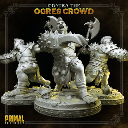 Ogre Chieftain Thurok | Contra the Ogres Crowd | TTRPG D&D Miniature | Primal Collectibles