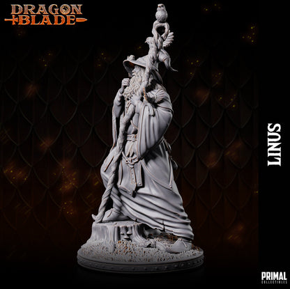 Old Wizard Linus | Dragonblade | TTRPG D&D Miniature | Primal Collectibles