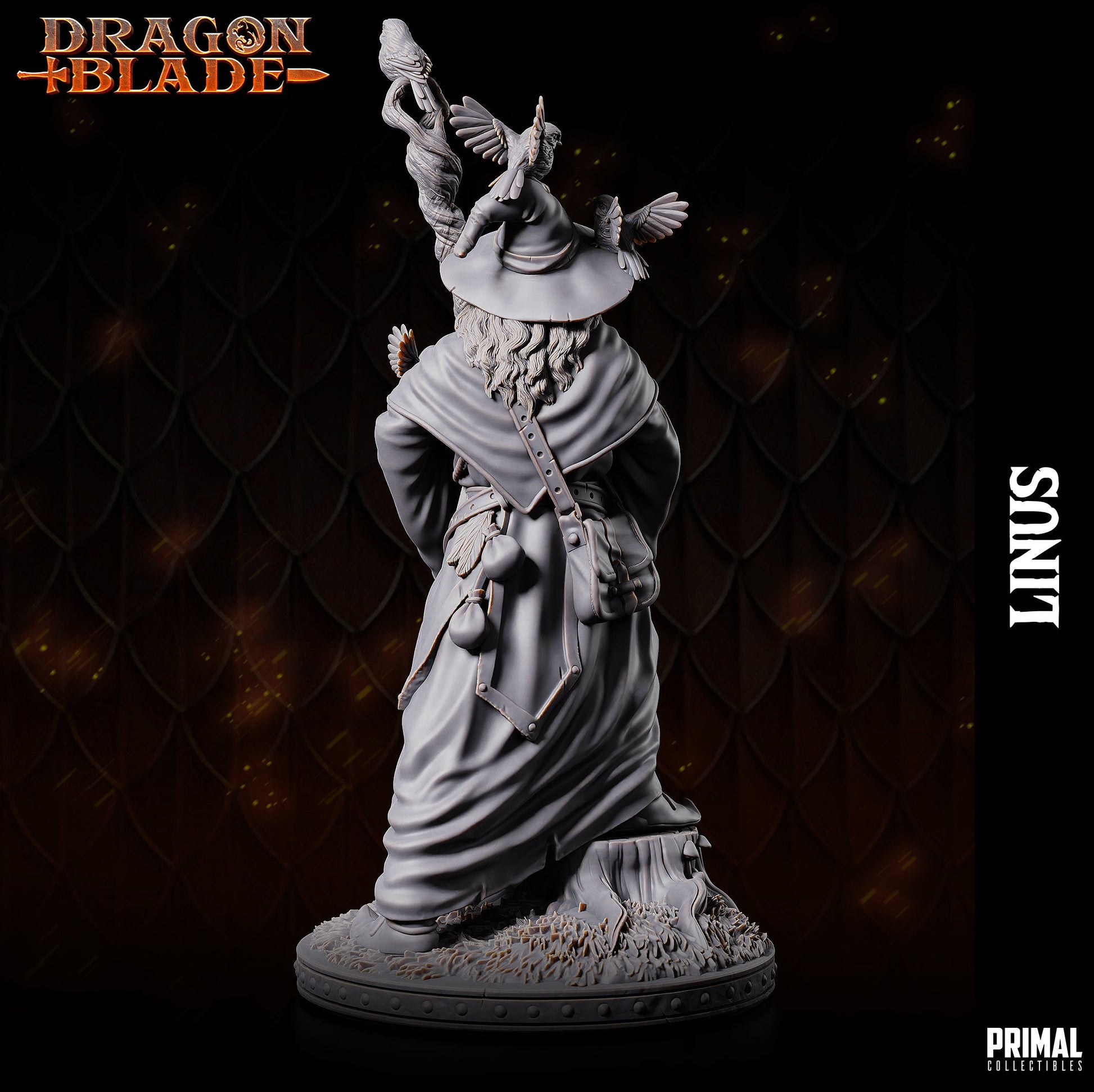 Old Wizard Linus | Tabletop Scale | TTRPG D&D Miniature | Primal Collectibles