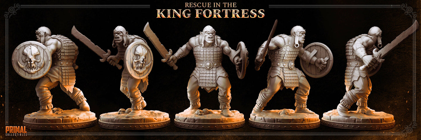 Orc Minion Orrusk | Tabletop Scale | TTRPG D&D Miniature | Primal Collectibles