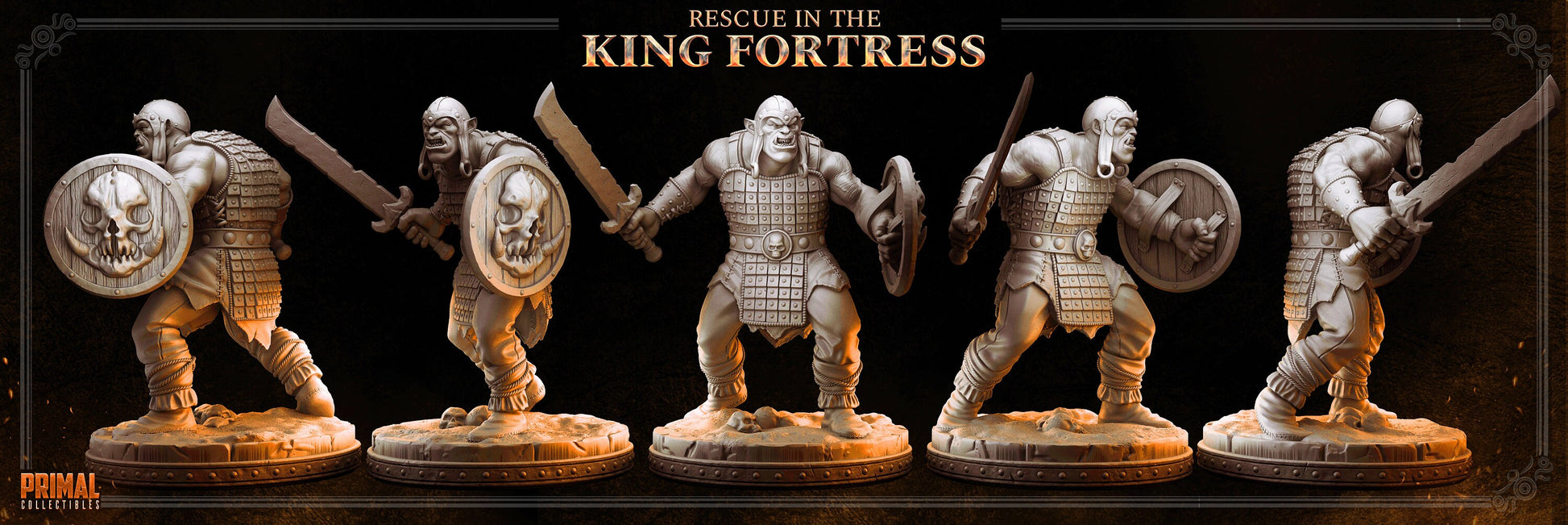 Orc Minion Orrusk | Tabletop Scale | TTRPG D&D Miniature | Primal Collectibles