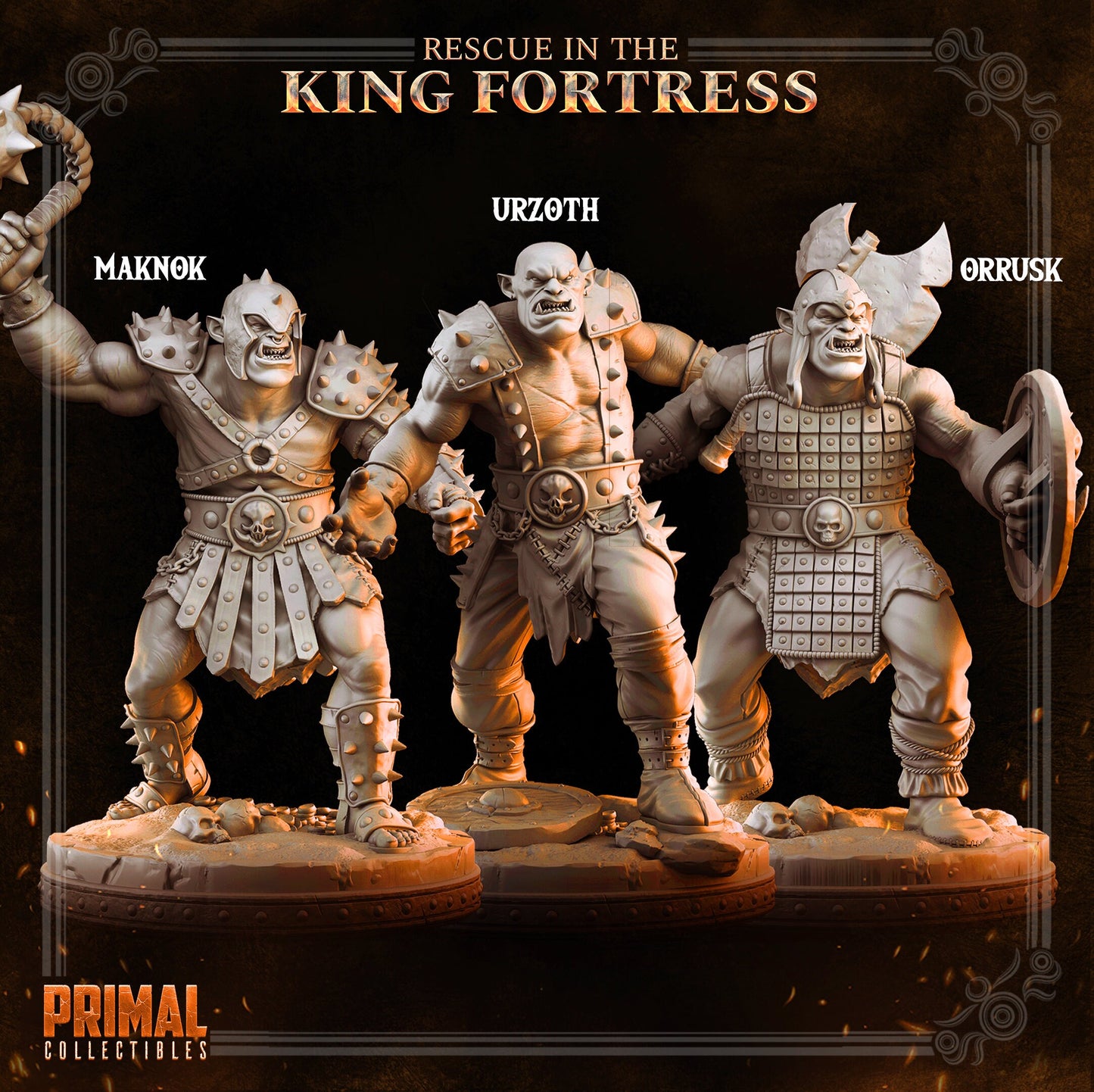Orc Minion Urzoth | Tabletop Scale | TTRPG D&D Miniature | Primal Collectibles