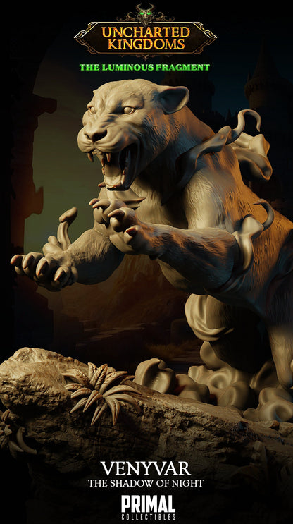 Panther Venyvar | Uncharted Kingdoms | TTRPG D&D Miniature | Primal Collectibles
