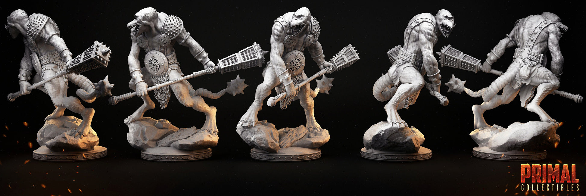 Reptile Skeghh Fimir | Tabletop Scale | TTRPG D&D Miniature | Primal Collectibles