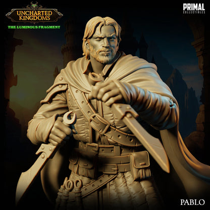 Rogue Pablo | Uncharted Kingdoms | TTRPG D&D Miniature | Primal Collectibles