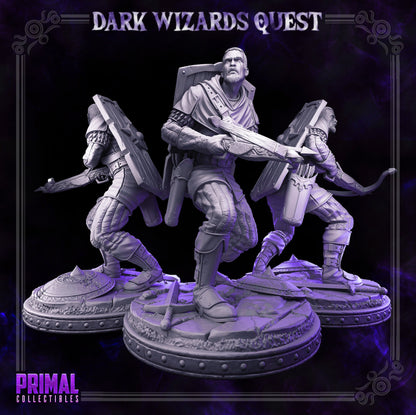 Russel Crossbowman Mercenary | Dark Wizards Quest | TTRPG D&D Miniature | Primal Collectibles