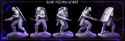 Russel Crossbowman Mercenary | Dark Wizards Quest | TTRPG D&D Miniature | Primal Collectibles