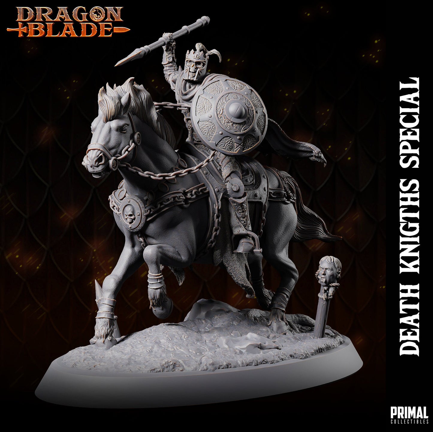 Skeleton on Horse | Tabletop Scale | TTRPG D&D Miniature | Primal Collectibles