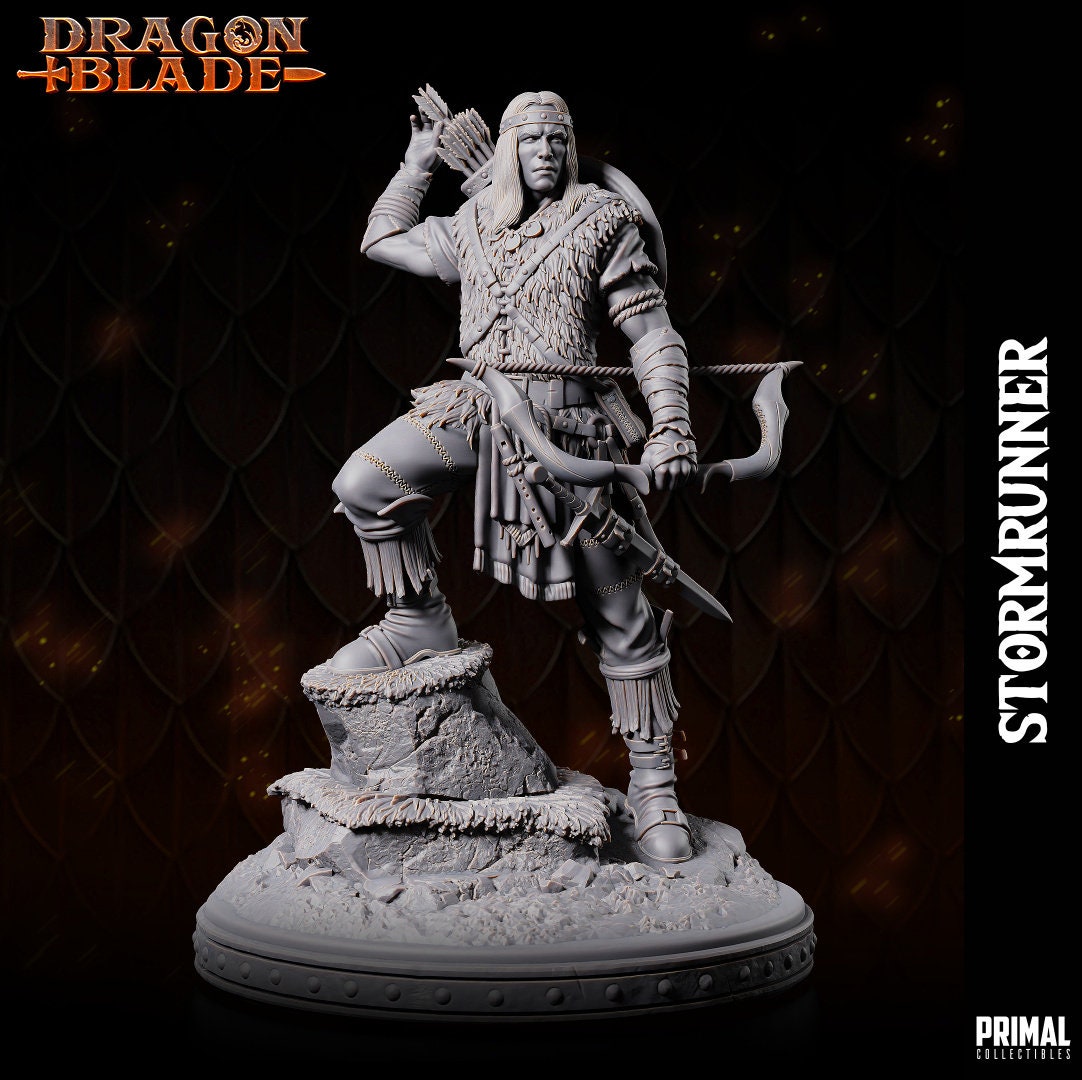 Stormrunner Ranger | Tabletop Scale | TTRPG D&D Miniature | Primal Collectibles