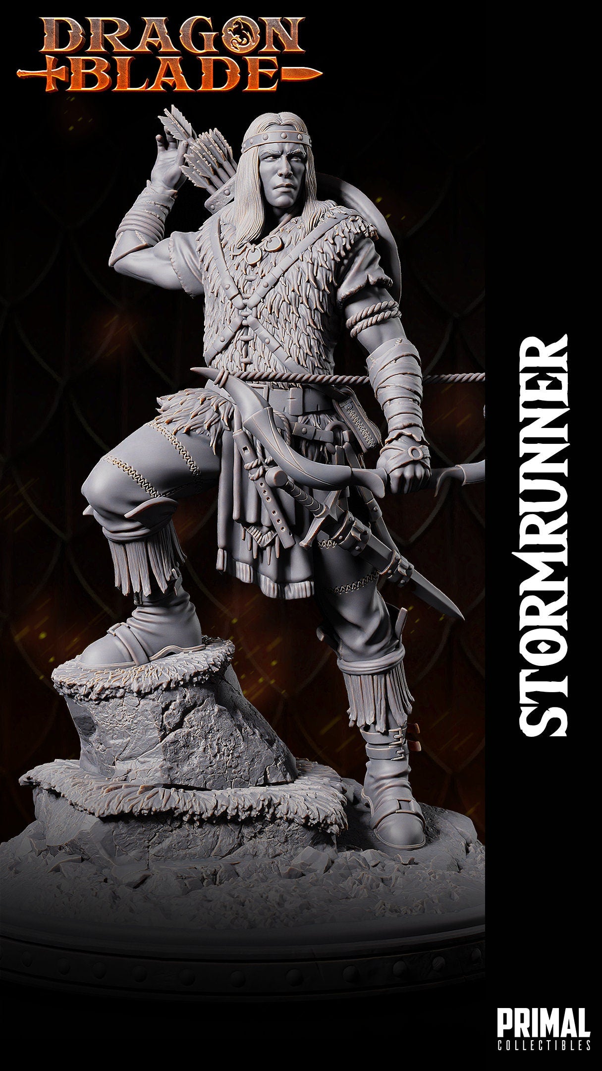 Stormrunner Ranger | Tabletop Scale | TTRPG D&D Miniature | Primal Collectibles