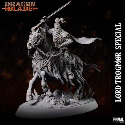 Trogmor on Horse | Dragonblade | TTRPG D&D Miniature | Primal Collectibles