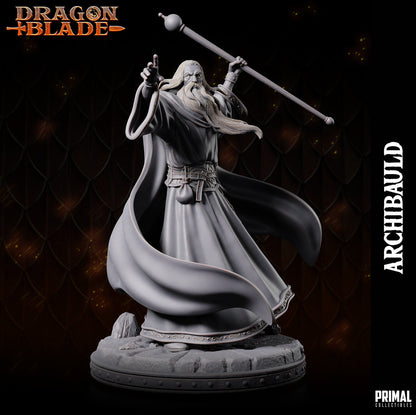 Wizard Archbauld | Dragonblade | TTRPG D&D Miniature | Primal Collectibles
