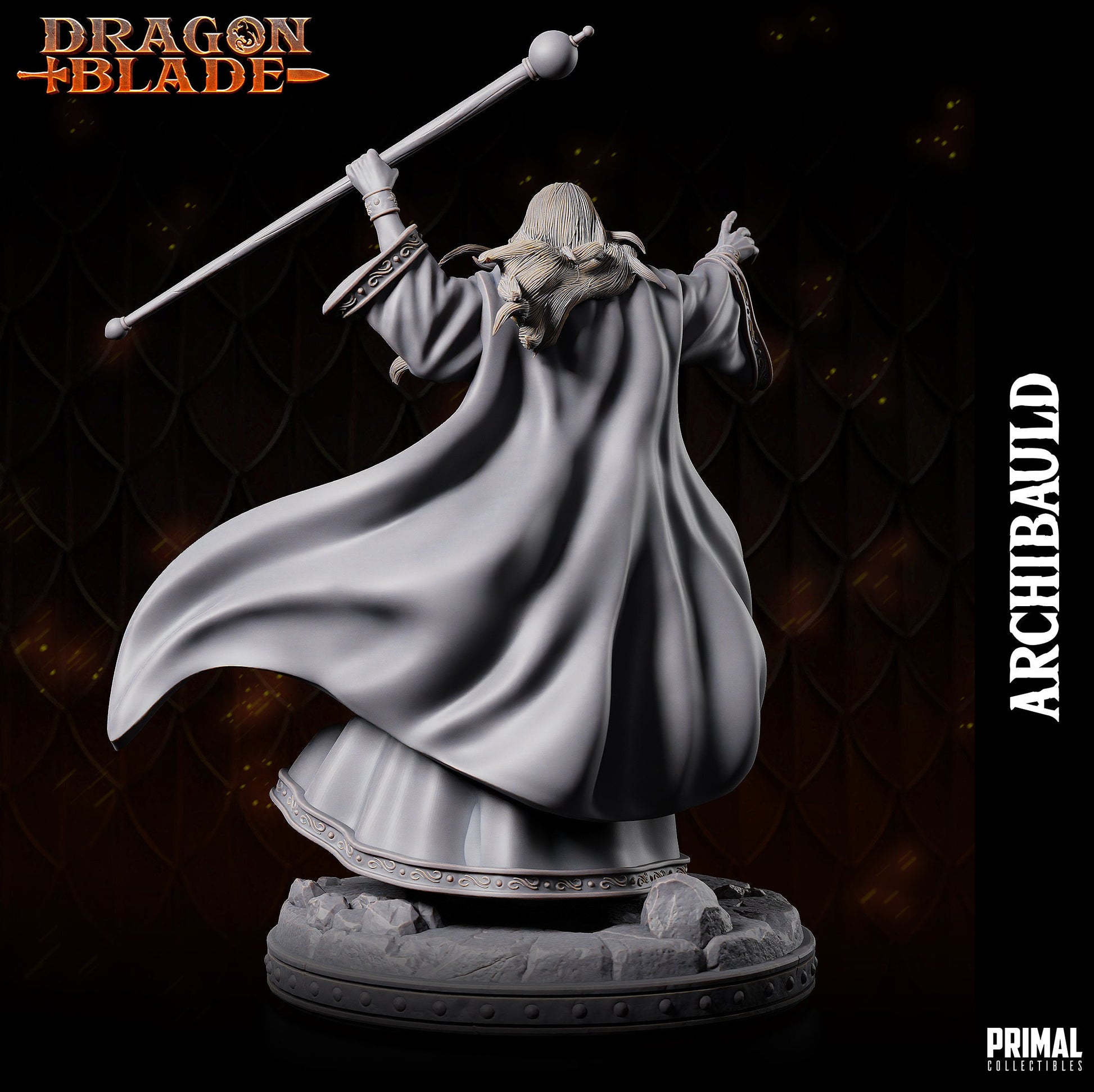 Wizard Archbauld | Tabletop Scale | TTRPG D&D Miniature | Primal Collectibles